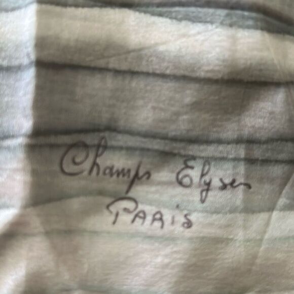 Champs Elysee Paris scarf Gray watercolor 100% silk - Picture 2 of 5